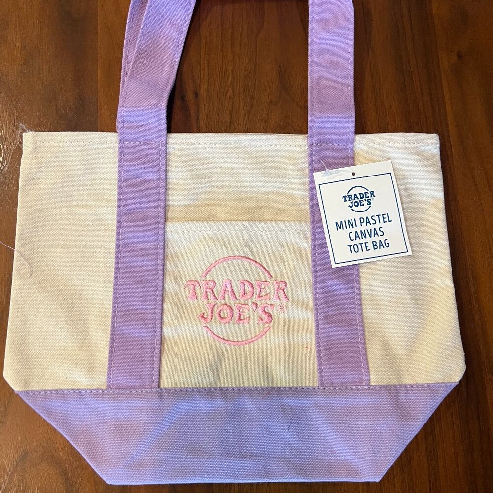 TJ mini pastel canvas tote bag